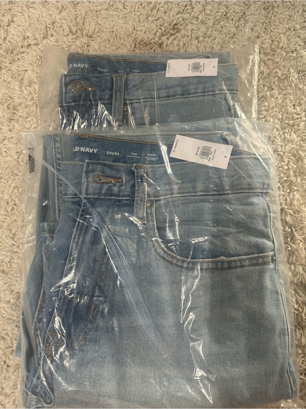 Brand New- In Packaging- Old Navy Light Blue SLIM Relaxed Fit Men's Jeans